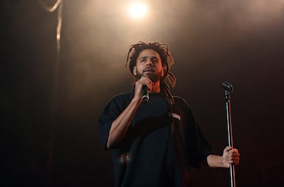 El rapero J. Cole durante una actuación en Atlanta en 2023.