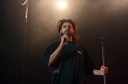 J. Cole performing in Atlanta in 2023.