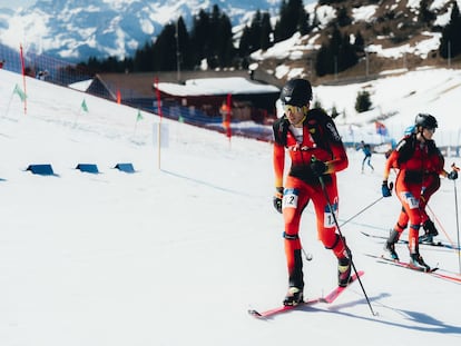 Oriol Cardona, en la Copa del Mundo de Villars.