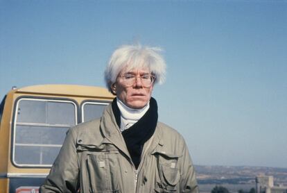 El artista norteamericano Andy Warhol, en Toledo (España) en 1983.
