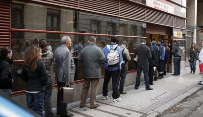 Oficina de Empleo en Madrid. 