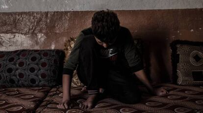 Un joven yazidí, de 13 años, atendido en Sinjar (Irak) por Médicos sin Fronteras, y que sufre depresión.