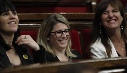 La exconsejera Elsa Artadi, en el último pleno del Parlament.