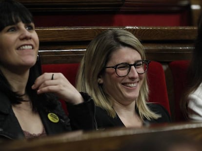 La exconsejera Elsa Artadi, en el último pleno del Parlament.