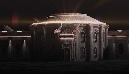 Entrada del hotel en la Luna de GRU Space