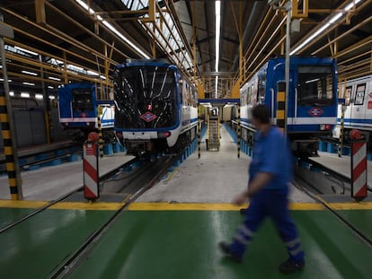 Talleres de Metro en Canillejas, sede en la que se realizan las labores de desamiantado.