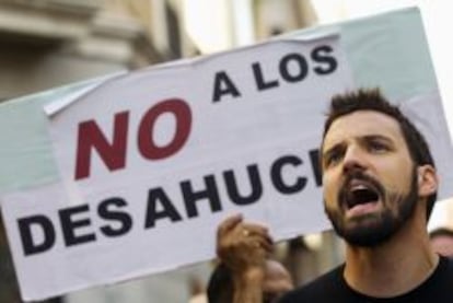 Protesta contra los desahucios.