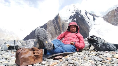 Dmitry Golovchenko, durante su expedición al Gasherbrum IV.