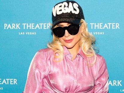 Lady Gaga tras firmar su contrato para actuar en Las Vegas.