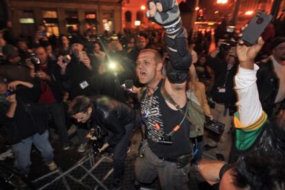 Manifestantes del movimiento Ocupa Wall Street en Oakland, California, el miércoles.