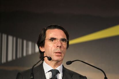 José María Aznar, durante la inauguración del I Foro Global de Sostenibilidad en Madrid.