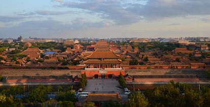 Vista de la Ciudad Prohibida de Pekín.