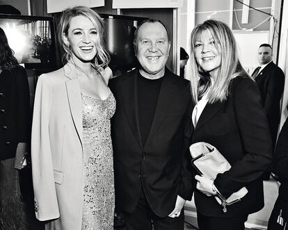 Michael con Blake Lively y su madre.