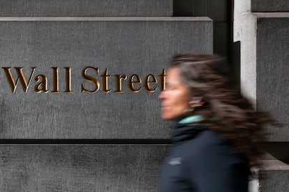 Cartel de Wall Street en Nueva York.