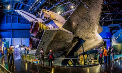 El transbordador 'Atlantis' expuesto en el Kennedy Space Center, en Florida.