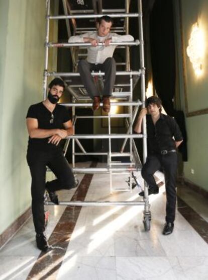 Componentes del grupo Gudalupe Plata en el Círculo de Bellas Artes.