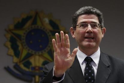 Levy, durante coletiva de imprensa, em Brasília.