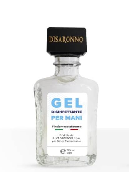 La multinacional llva Saronno, productora de licor, donó 100.000 botes de gel desinfectante al Banco Farmacéutico de Italia.
