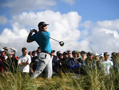 Rahm, en la primera jornada del Open.