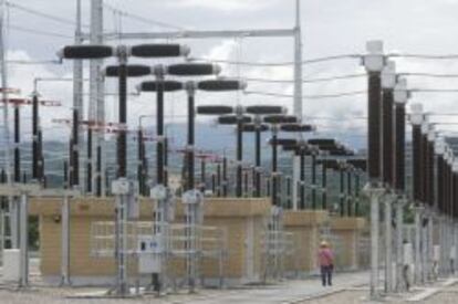 Vista de una subestación eléctrica.