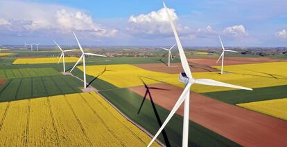 Parque eólico de Engie, en Saint-Hilaire-lez-Cambrai (Francia).