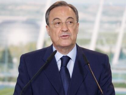 Florentino Pérez, en la presentación de Dani Carvajal