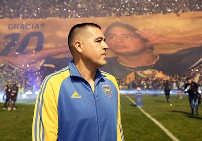 Juan Román Riquelme, en el estadio de La Bombonera, el 25 de junio de 2023.