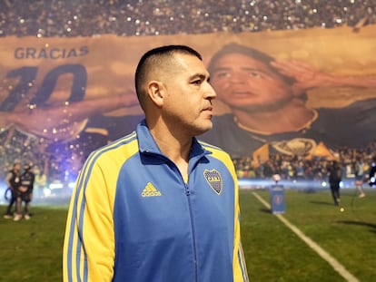 Juan Román Riquelme, en el estadio de La Bombonera, el 25 de junio de 2023.