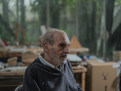 Vicente Rojo durante una entrevista en su estudio en Coyoacán en la Ciudad de México.