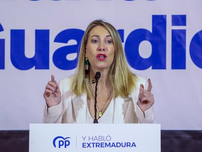 La presidenta de la Junta de Extremadura, María Guardiola, el pasado 28 de mayo.