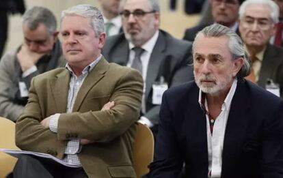 Desde la izquierda, Pablo Crespo y Francisco Correa, durante un juicio en la Audiencia Nacional.