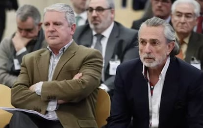 Pablo Crespo y Francisco Correa, durante uno de los juicios celebrados en la Audiencia Nacional.