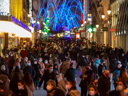 La calle Preciados en Madrid, esta semana.