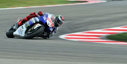 Jorge Lorenzo, durante la carrera de San Marino.