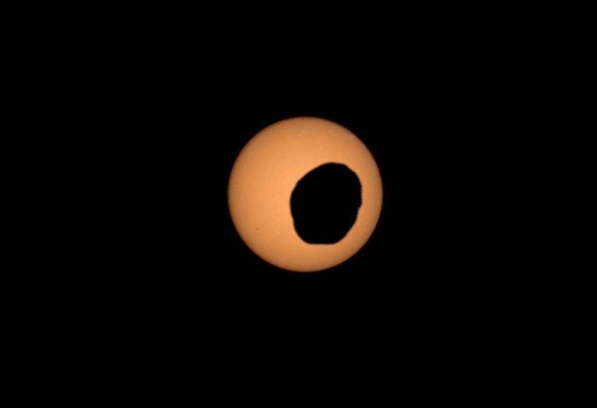 Marte también vivió un eclipse el 12 de agosto, pero si viste el de la Tierra este te va a decepcionar