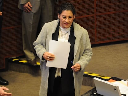 Lenia Batres en el Senado, el 29 de noviembre.