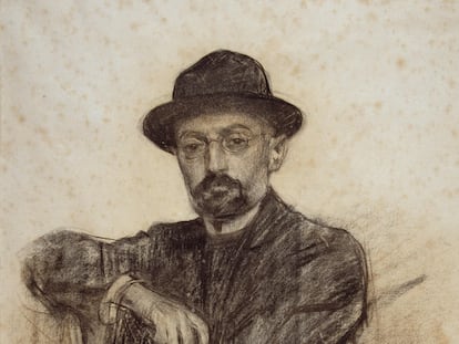 'Retrato de Miguel de Unamuno' (1904-1905), de Ramón Casas. En el Museo Nacional de Arte de Cataluña.