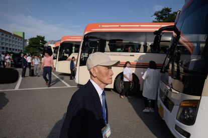 Los participantes de la reunión familiar intercoreana se preparan para partir hacia Corea del Norte.