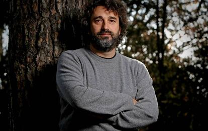 El filosofo y escritor Santiago Gerchunoff, esta semana en un parque de Madrid. 