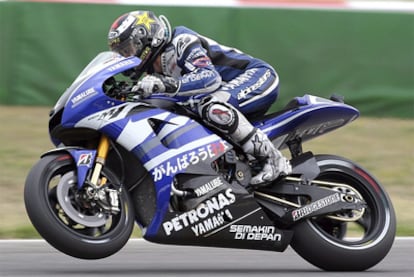 Jorge Lorenzo, a lomos de su Yamaha.