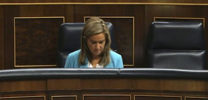 La ministra de Sanidad, Ana Mato, durante el pleno de este miércoles.