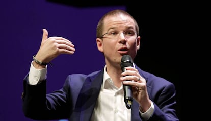 Ricardo Anaya, durante un acto en el Tec de Monterrey. 