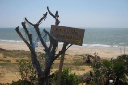 Playa del chiringuito Bananas, en Matalascañas (Almonte, Huelva).