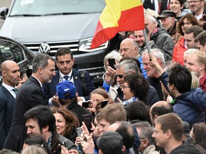 El Rey, el pasado 30 de junio en Aquisgrán (Alemania), tras la entrega del premio Carlomagno.