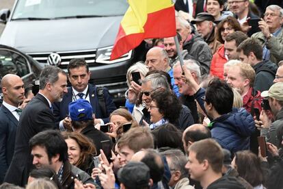 El Rey, el pasado 30 de junio en Aquisgrán (Alemania), tras la entrega del premio Carlomagno.