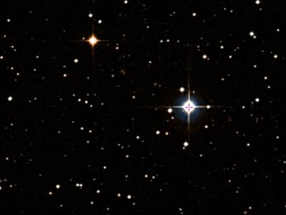 Posición de la estrella HD 149143, que a partir de ahora se llama Rosalía de Castro.