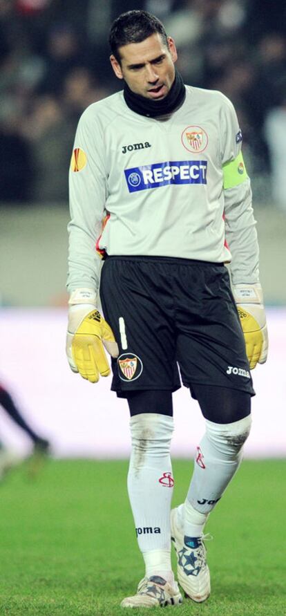 Palop, tras la derrota en la Liga Europa contra el PSG en París.