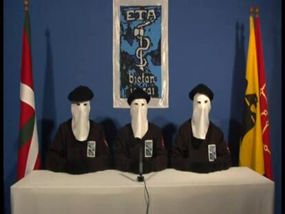 Vídeo del comunicado de ETA en el que anuncia un alto el fuego "permanente y verificable"