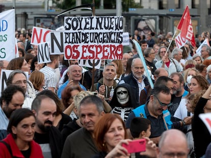 Manifestación por una sanidad madrileña pública, el pasado 22 de octubre.