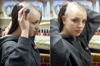 Britney Spears shaved her head in 2007, in the midst of a custody battle for her children. A few days later she attacked the paparazzi with an umbrella.